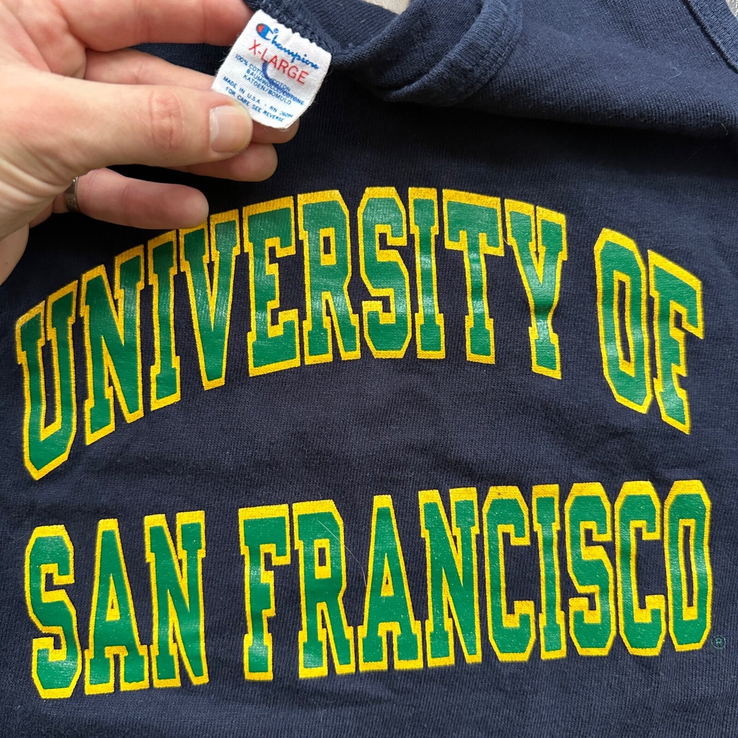 Champion 80s University Of San Francisco USFCA Vintage T Shirt Track Tank Top