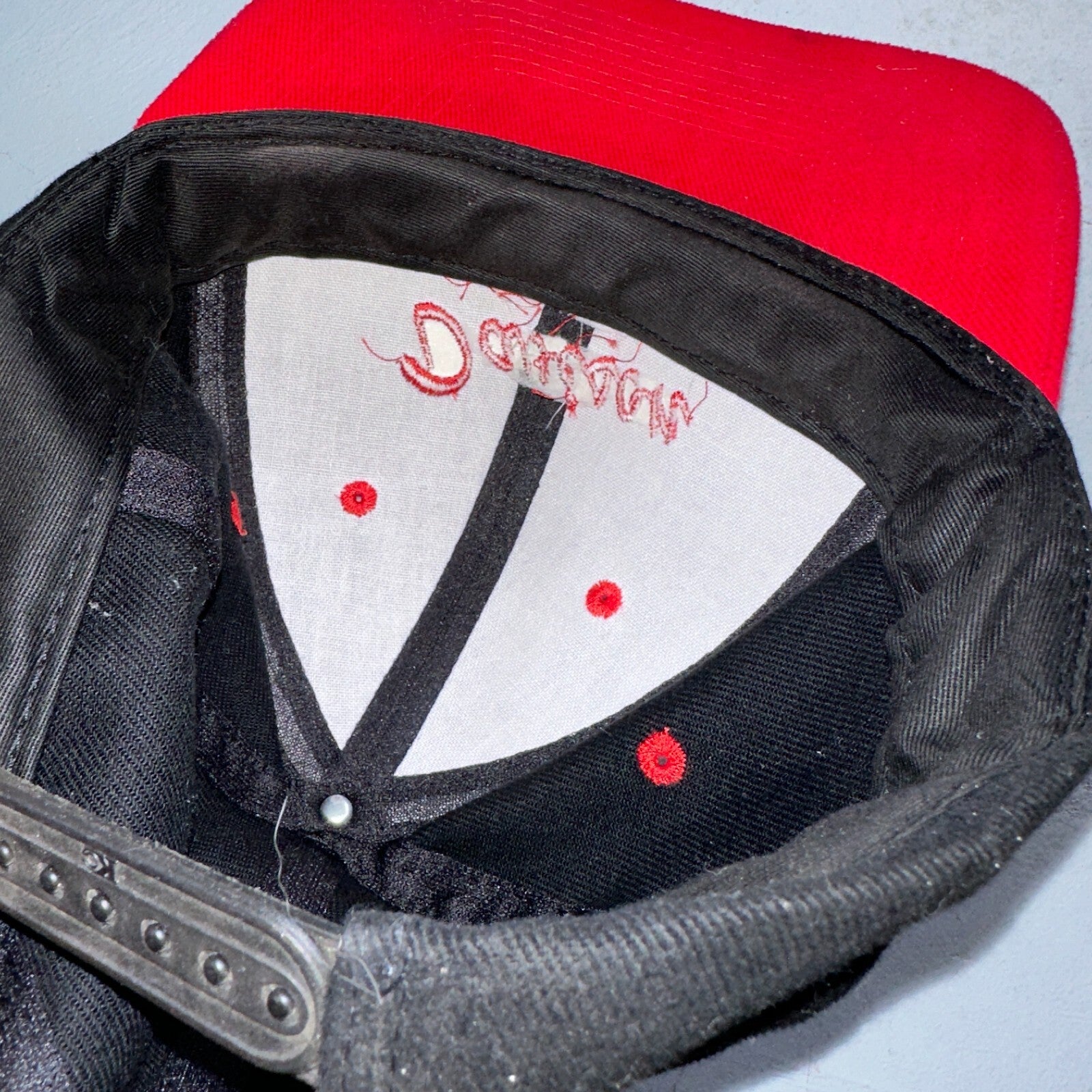 Davison Auto Parts Vintage Trucker Hat Baseball Black Red Basic 90s Harley