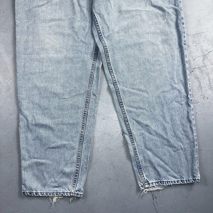 Levis 570 Jeans Mens 40x32 Blue Baggy Wide Loose Denim Pants Tapered 39x30