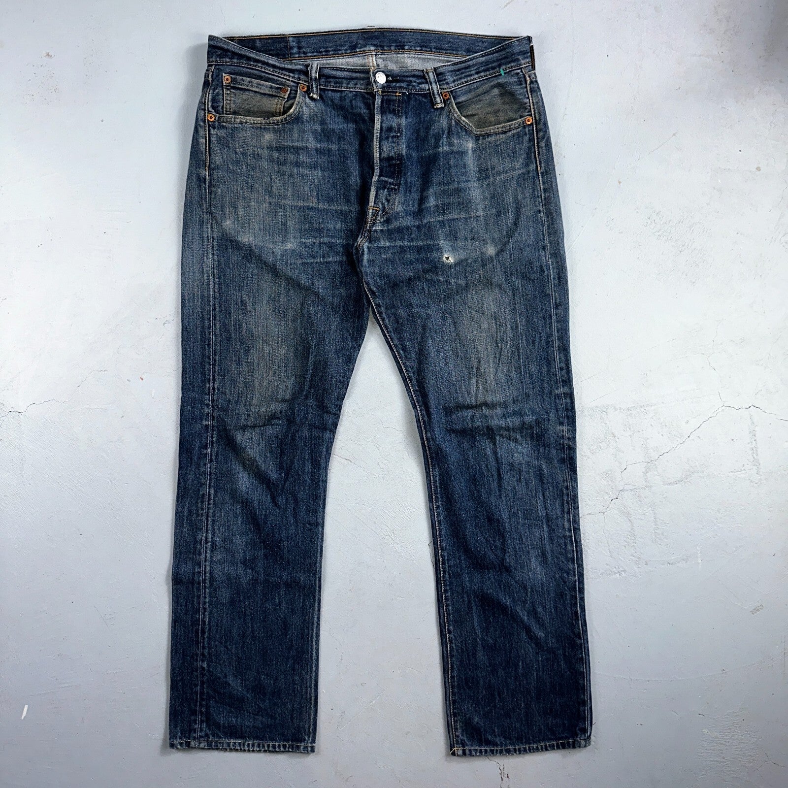 Levis 501 Y2K XX Straight Leg Jeans Blue VTG Med Wash 36x34 Act 37x32