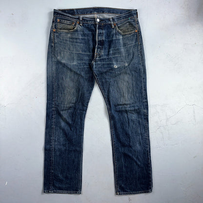Levis 501 Y2K XX Straight Leg Jeans Blue VTG Med Wash 36x34 Act 37x32