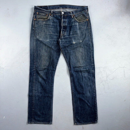 Levis 501 Y2K XX Straight Leg Jeans Blue VTG Med Wash 36x34 Act 37x32