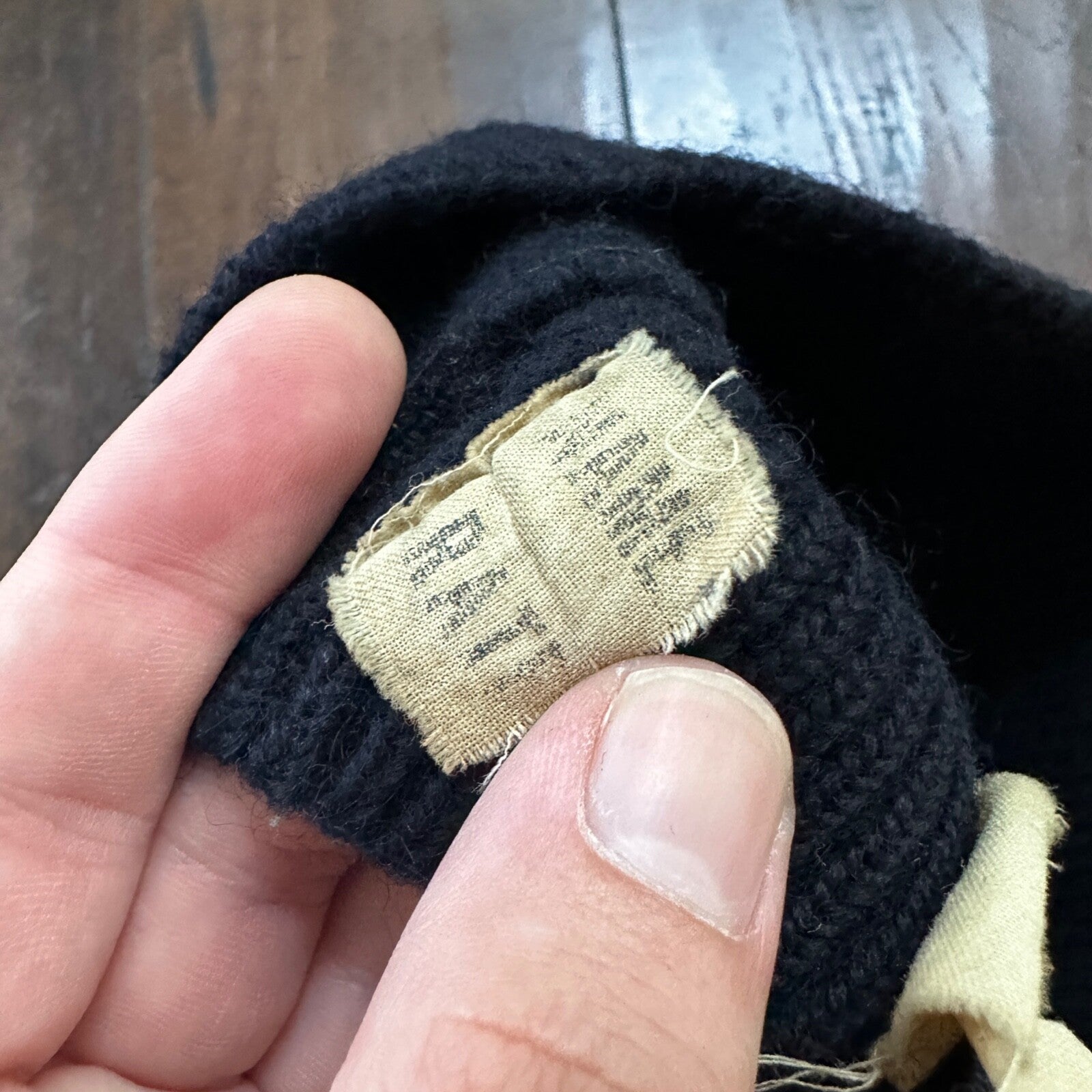 VTG USN Watch Cap Hat Rare Navy 50s 1940s Military Beanie Winter Wool WWII 40s