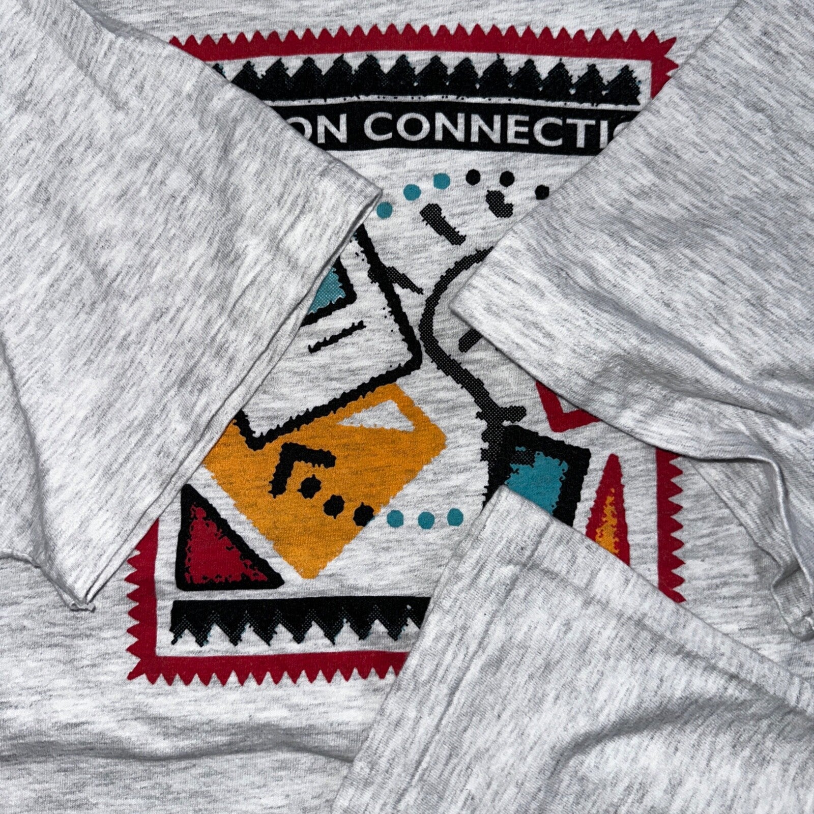 Newton Connection Computer PC VTG T Shirt 90s Hanes Beefy Grey Rare Graphic