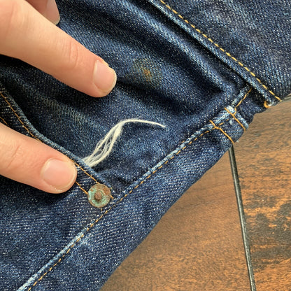 Levis 501 XX Big E Vintage 60s Redline Selvedge Denim Jeans DARK 29x34 Ac 27x30