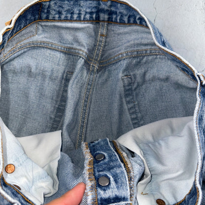 Levis 501 Vintage 90s USA XX Straight Leg Jeans Blue Light Wash 35x34 Act 33x31