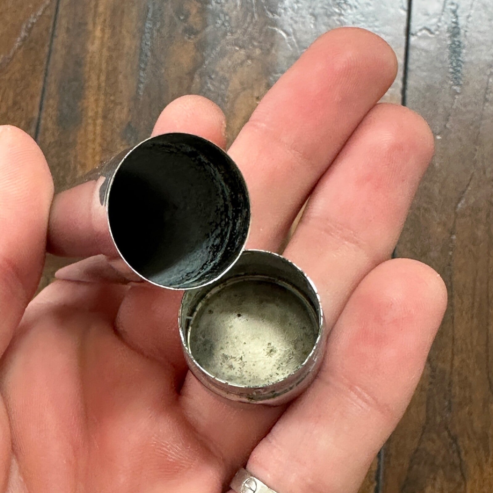 Vintage Modern MCM Silver Tone Chrome Bullet Shaped Salt & Pepper Shakers Eames