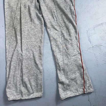 Nike Vintage 80s Sweatpants Large Gray Red Trim Blue Tag 1980s Cotton Jogger