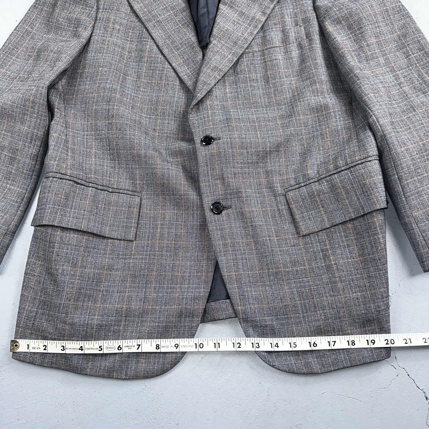 VTG Mens 3 PC Suit 42 Jacket Coat Pants Vest Plaid Rockabilly 70s 1970s Brown