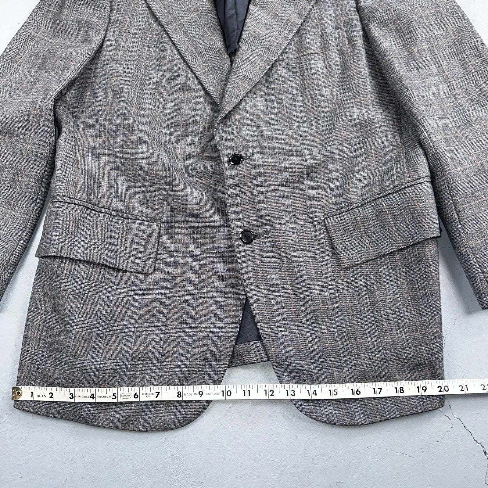 VTG Mens 3 PC Suit 42 Jacket Coat Pants Vest Plaid Rockabilly 70s 1970s Brown