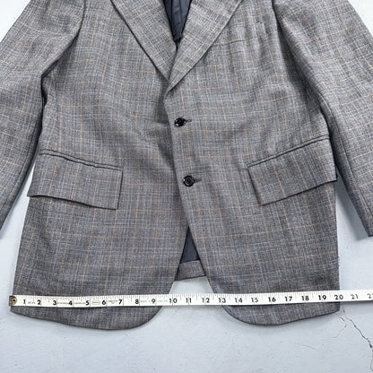 VTG Mens 3 PC Suit 42 Jacket Coat Pants Vest Plaid Rockabilly 70s 1970s Brown