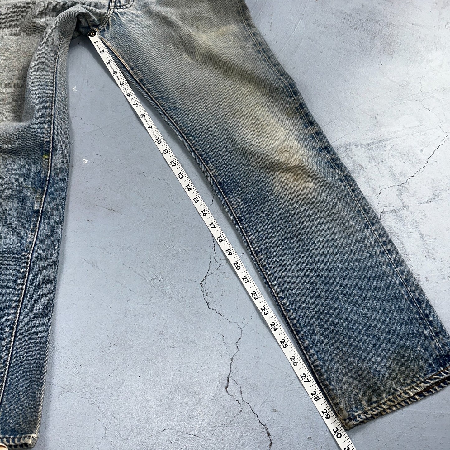 Levis 501 Vintage 80s Redline Selvedge USA XX Jeans Light Wash Worn Act 30x30