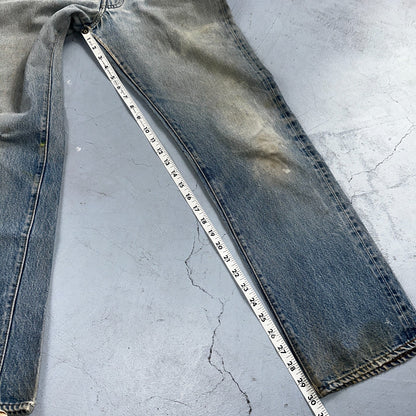 Levis 501 Vintage 80s Redline Selvedge USA XX Jeans Light Wash Worn Act 30x30