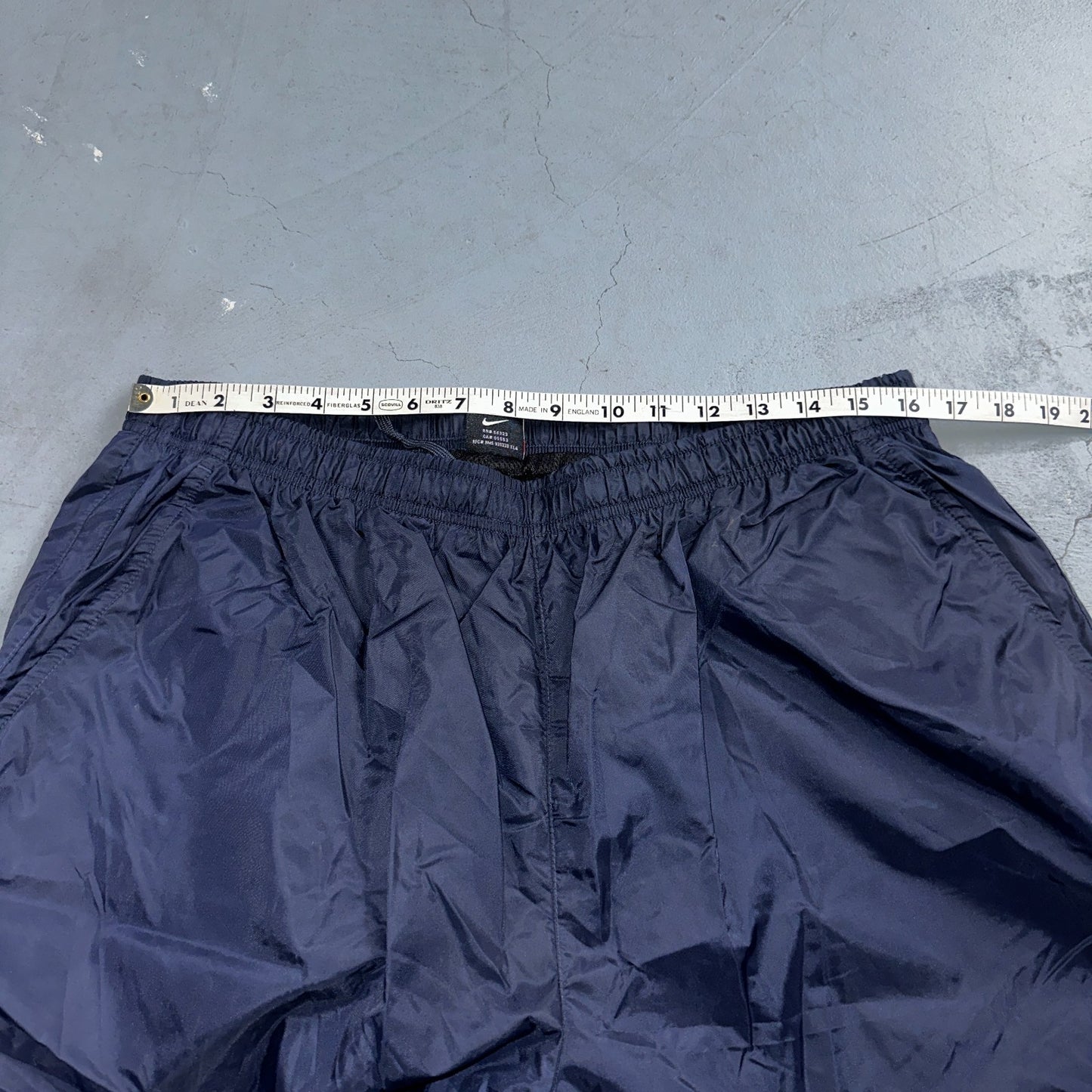 Nike VTG 90s Windbreaker Track Pants Ankle Zip Netted Blue 1990s Essential