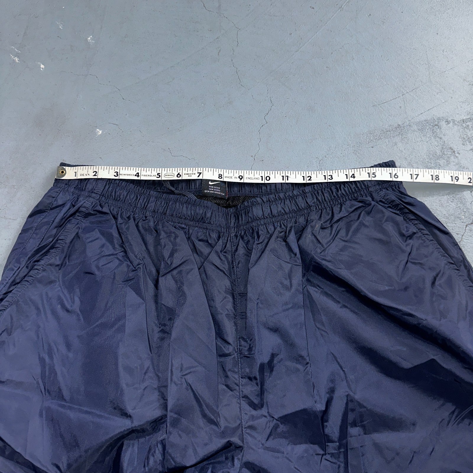 Nike VTG 90s Windbreaker Track Pants Ankle Zip Netted Blue 1990s Essential