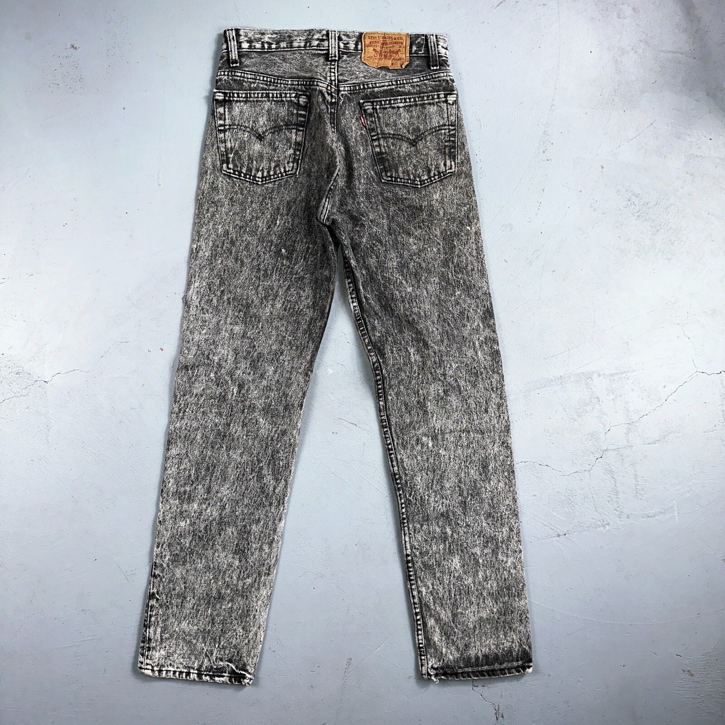 Levis 501 Vintage 90s USA XX Straight Leg Jeans Black Acid Wash 30x32 Act 28x31