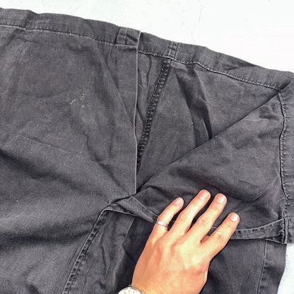 Vintage 90s J Crew Cotton Pencil Skirt 10 Black Front Office Career USA Preppy