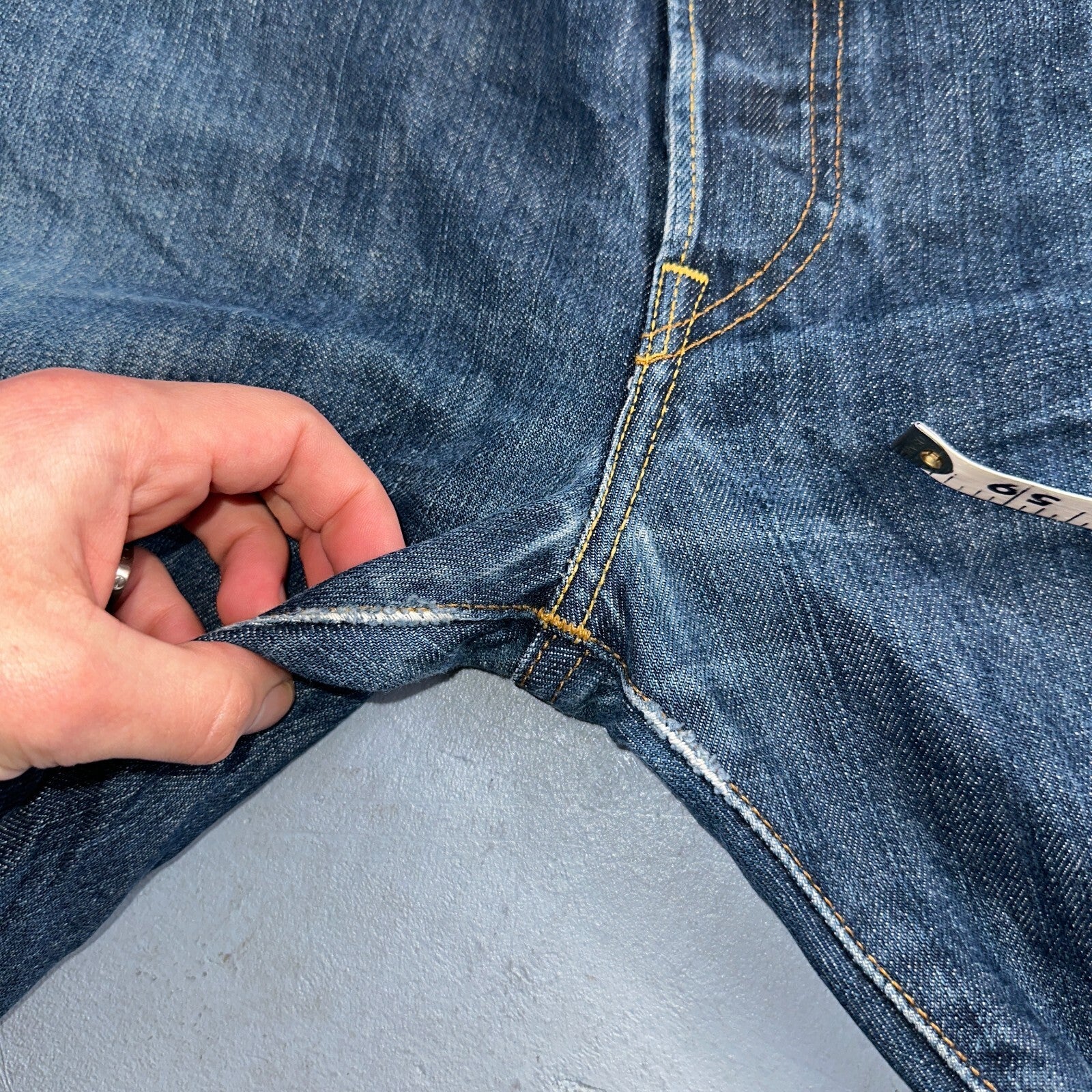 Levis 501 Vintage Y2K XX Straight Leg Jeans Blue Med Wash 38x34 Act 38x33