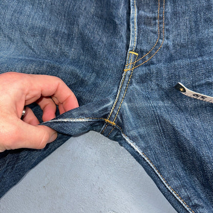 Levis 501 Vintage Y2K XX Straight Leg Jeans Blue Med Wash 38x34 Act 38x33