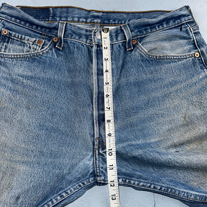 Levis 501 Vintage 90s XX Straight Leg Jeans Y2K Blue Med Wash 36x38 Act 34x33