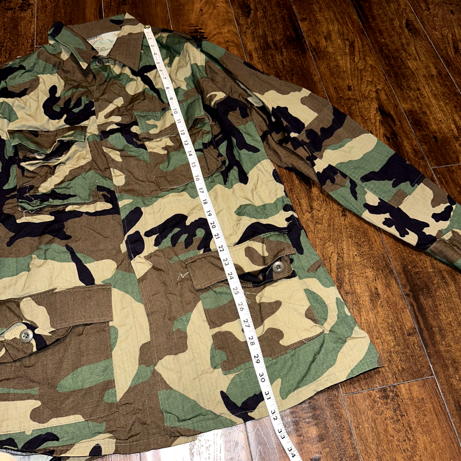 US Military Woodland Camo 90s Field Jacket Coat Cold Weather M X Long 1993 Sum