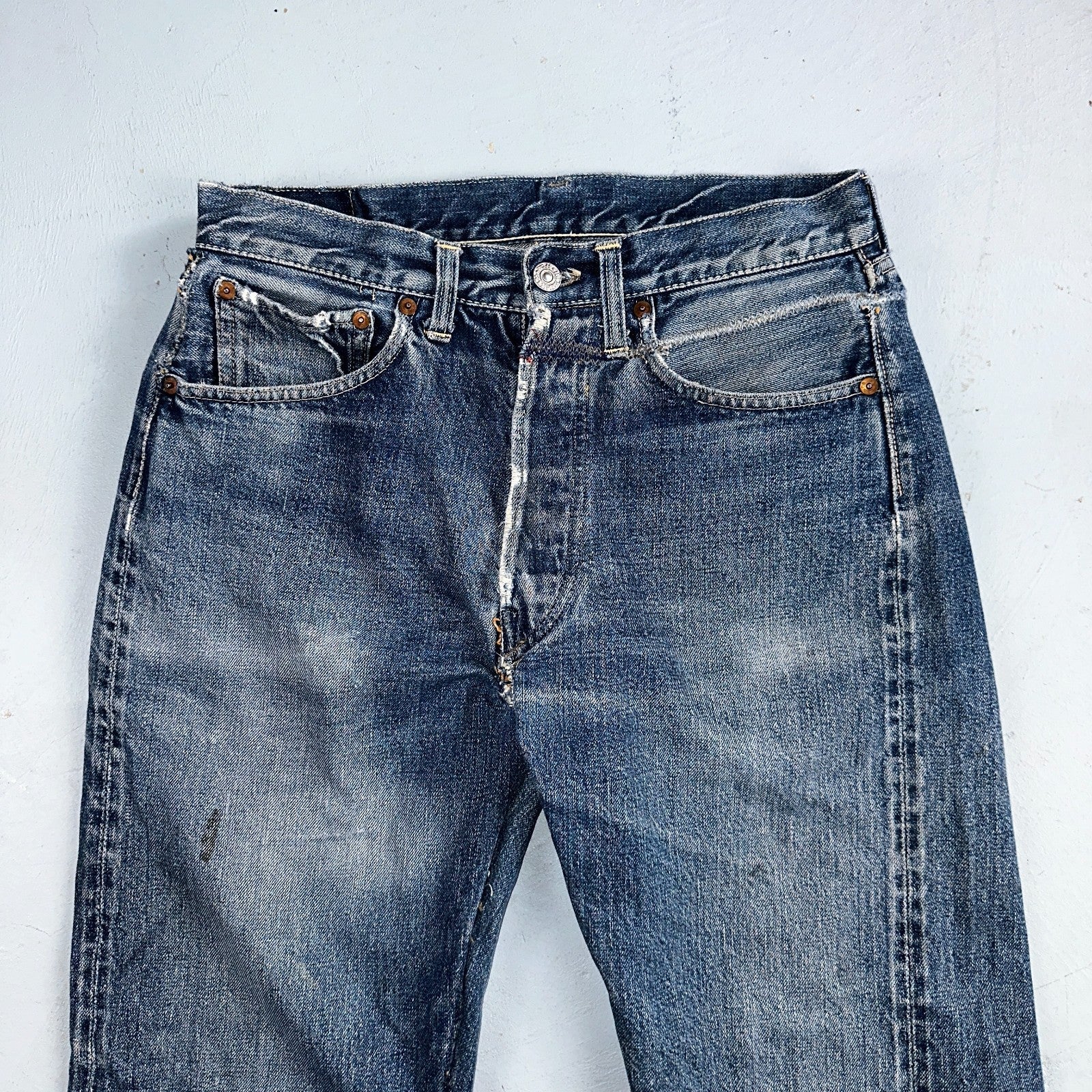 Levis 501 XX Big E Vintage 50s Redline Selvedge USA XX Reworked Jeans 29x29