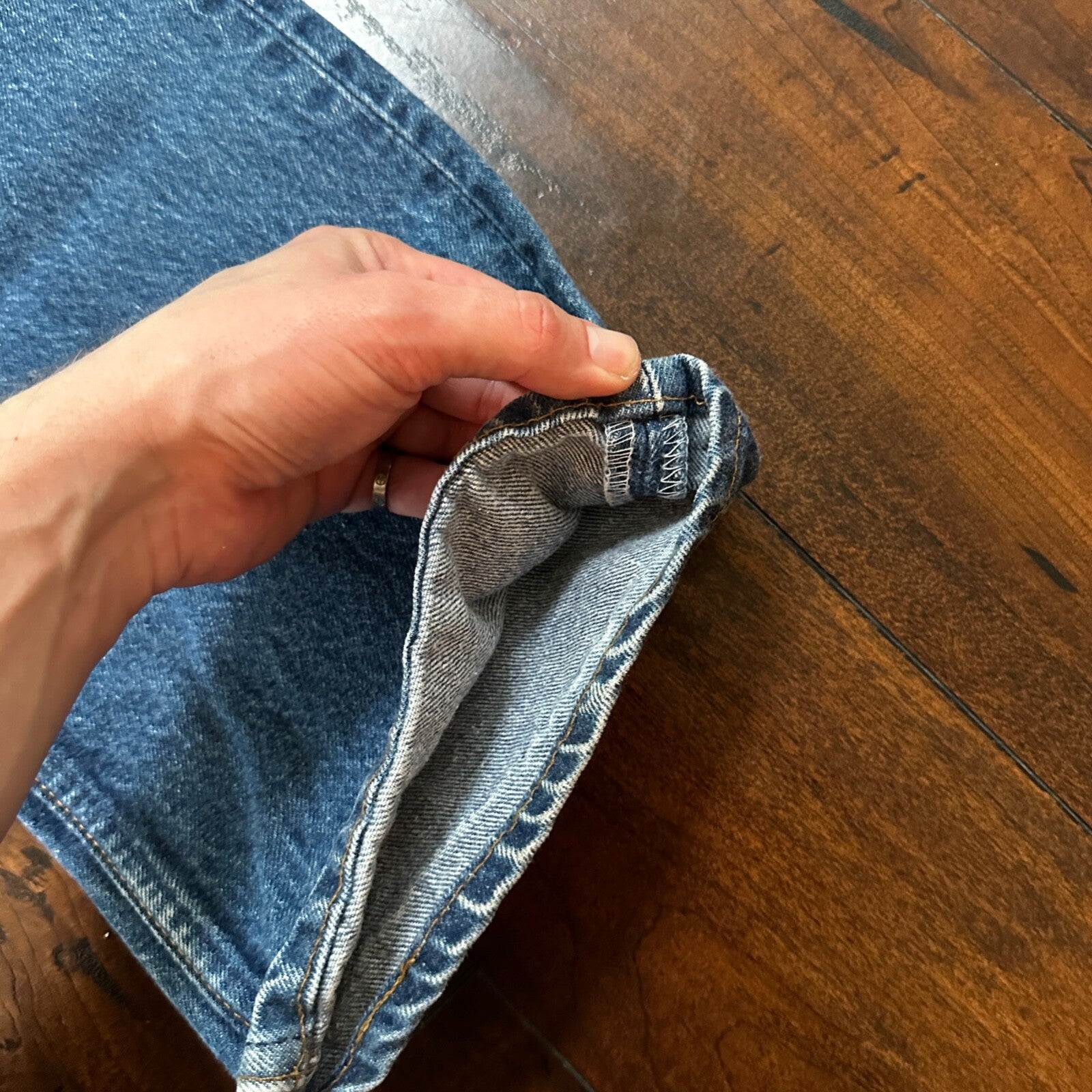 VTG 90s Levis 501 Button Fly 40x36 USA Tag Jeans Straight Wash Blue XX Act 36x32