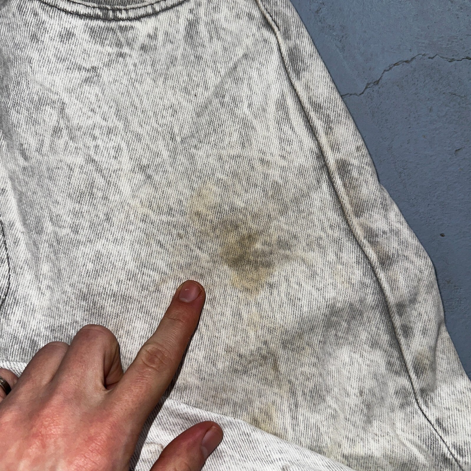 Levis 501 Vintage 80s USA XX Straight Leg Jeans Gray Acid Wash 29x36 Act 28x34