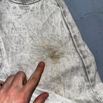 Levis 501 Vintage 80s USA XX Straight Leg Jeans Gray Acid Wash 29x36 Act 28x34