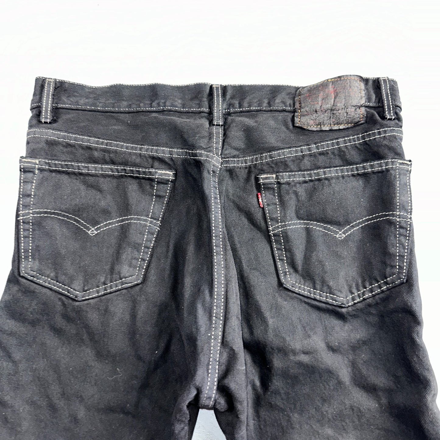 Levis 501 Vintage 90s XX Straight Leg Jeans Black Overdye Wash 36x30 Act 34x29