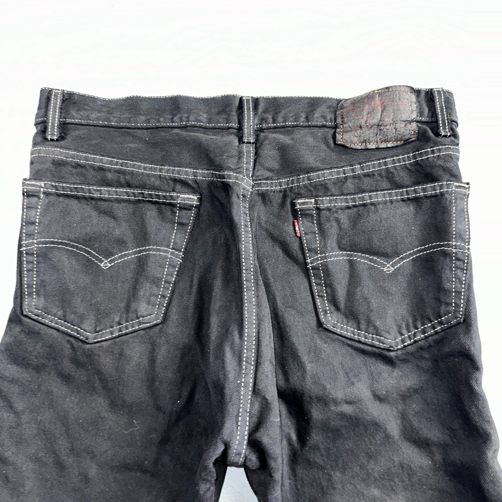 Levis 501 Vintage 90s XX Straight Leg Jeans Black Overdye Wash 36x30 Act 34x29