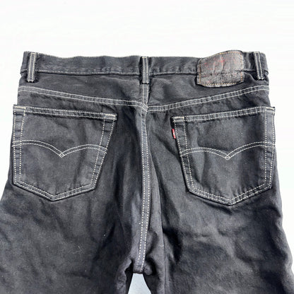Levis 501 Vintage 90s XX Straight Leg Jeans Black Overdye Wash 36x30 Act 34x29