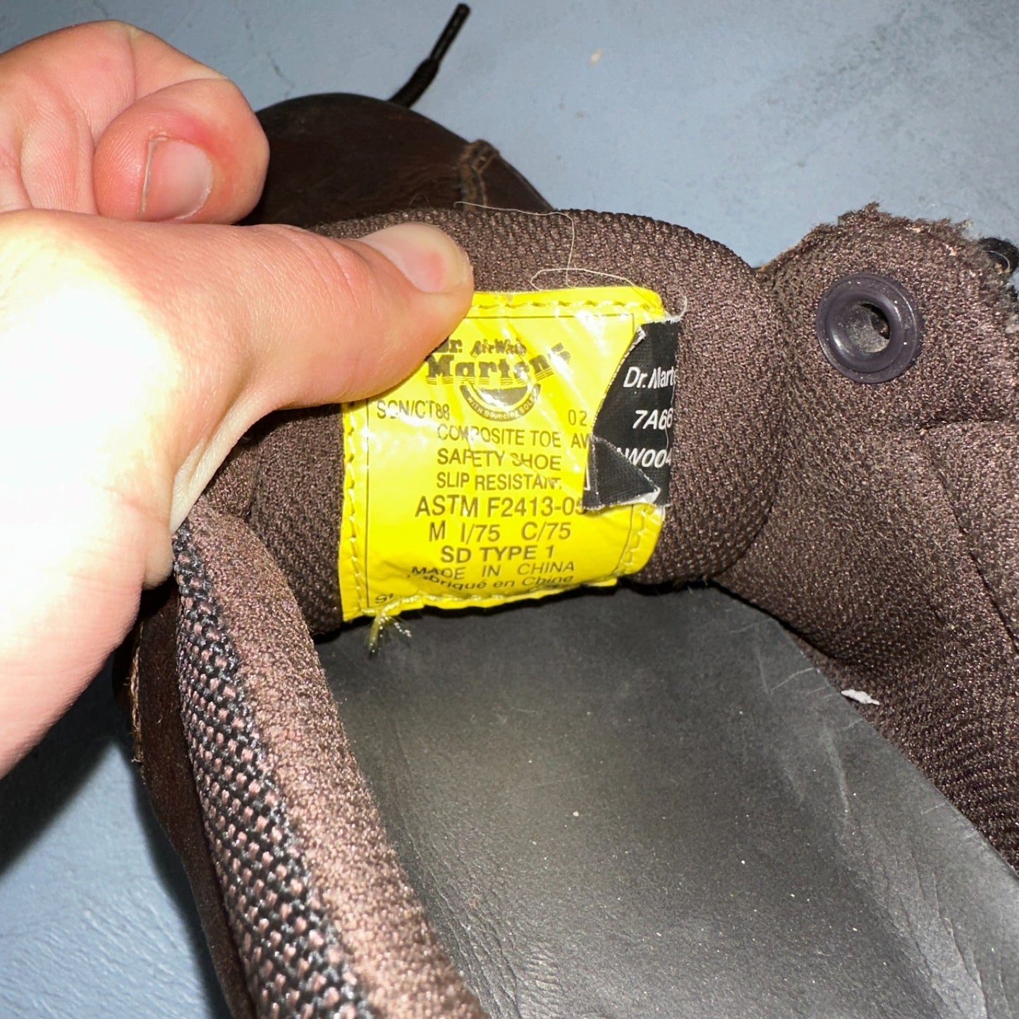 Dr. Martens 10854 Industrial Chunky Brown Leather Mens Shoes Size UK 7 US 8 Doc