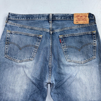 Levis 501 Vintage 90s Spain XX Straight Leg Jeans Blue Med Wash 38x34 Act 38x33