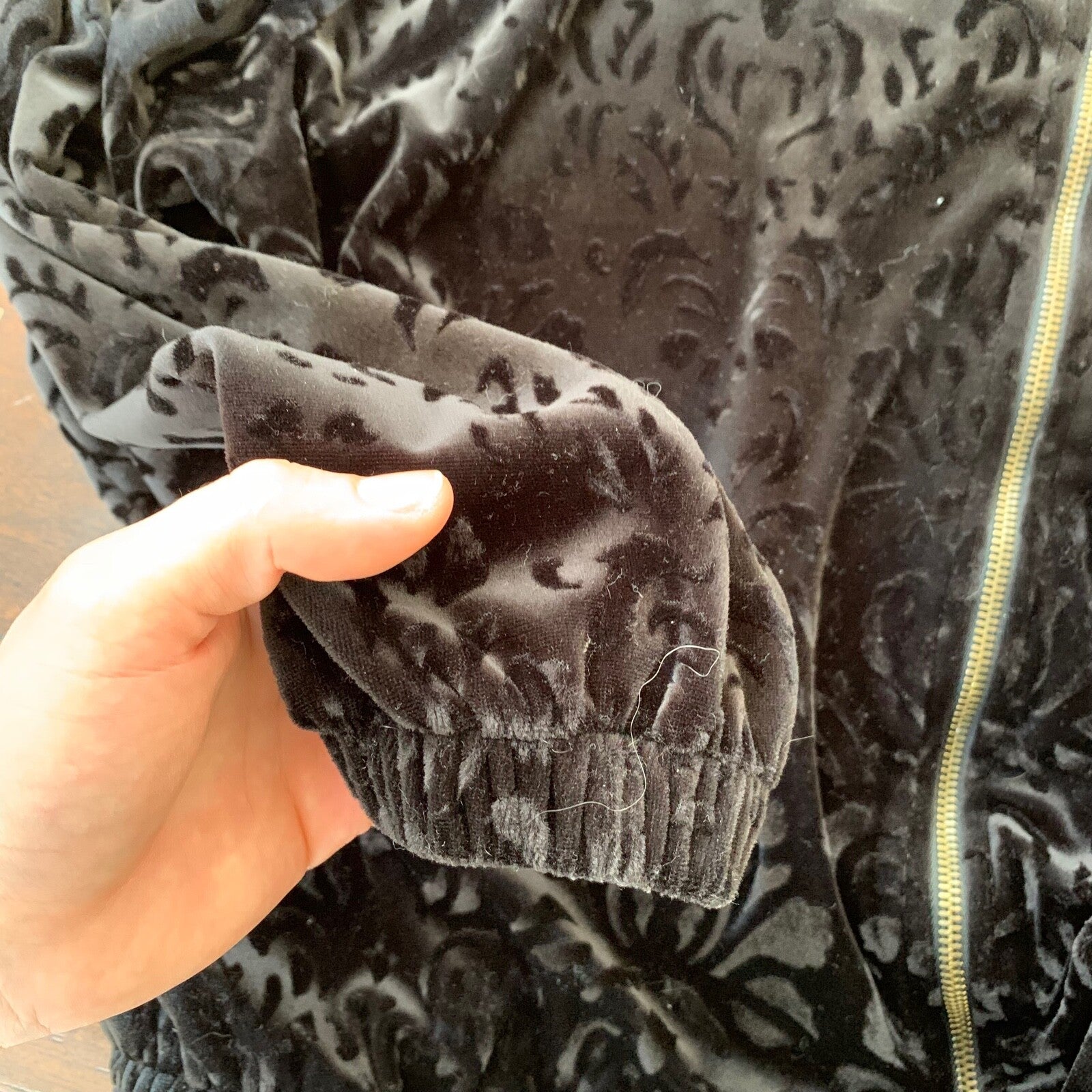 Womens Teddi Zip Up Jacket Size Large L Black Figure 80s 90s USA Cool 