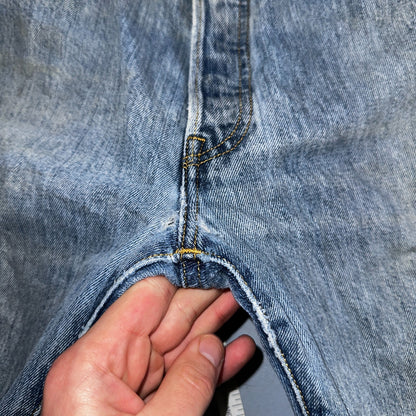 Levis 501 Vintage Y2K XX Straight Leg Jeans Blue Light Wash 36x34 Act 35x31