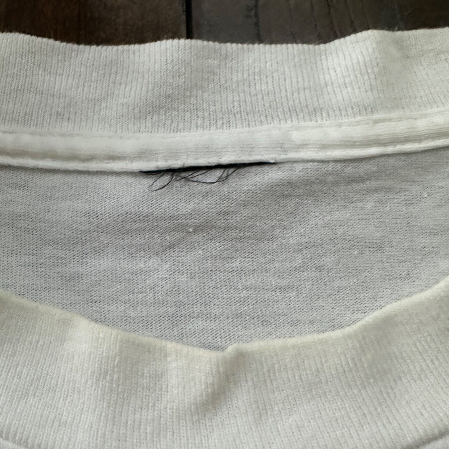 Traditional White Vintage T Shirt Art Necklace Tribal Drive 90s Single Stitch