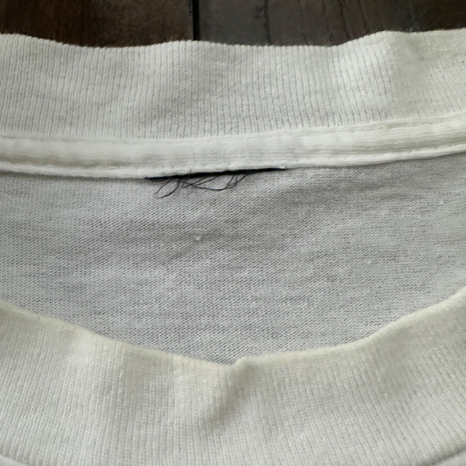 Traditional White Vintage T Shirt Art Necklace Tribal Drive 90s Single Stitch