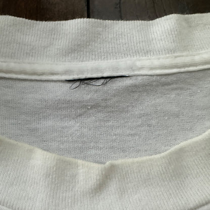 Traditional White Vintage T Shirt Art Necklace Tribal Drive 90s Single Stitch