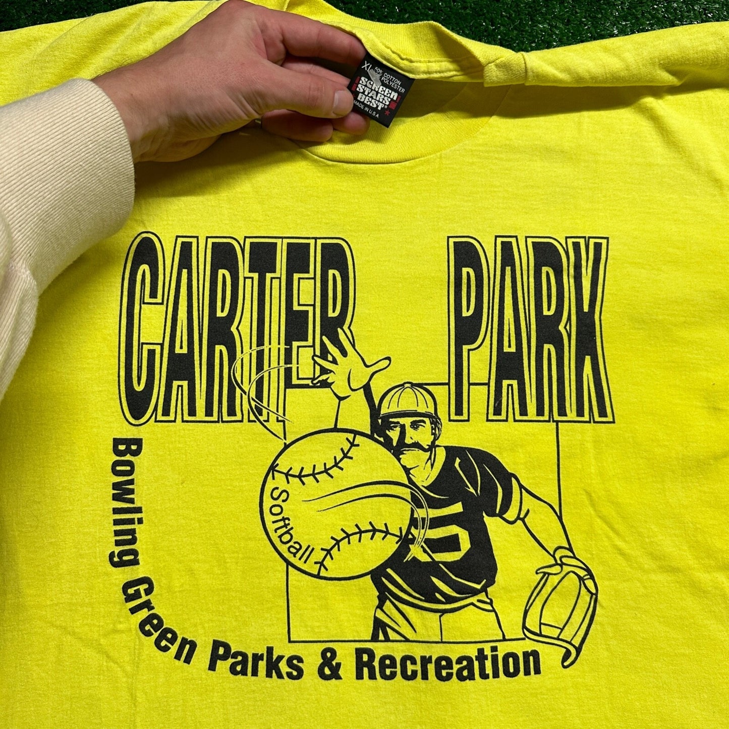 90s Carter Park Illinois Chicago Bowling Softball Vintage T Shirt XL  August 2 4