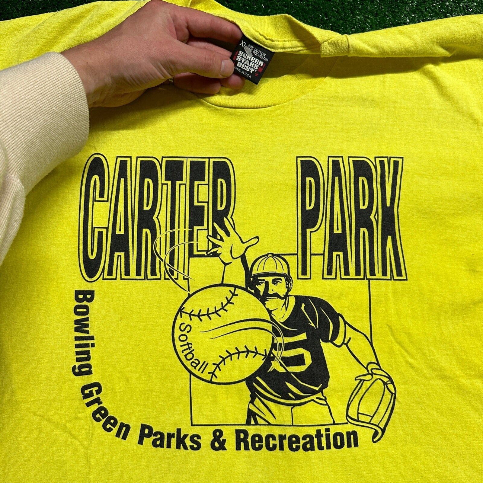 90s Carter Park Illinois Chicago Bowling Softball Vintage T Shirt XL  August 2 4