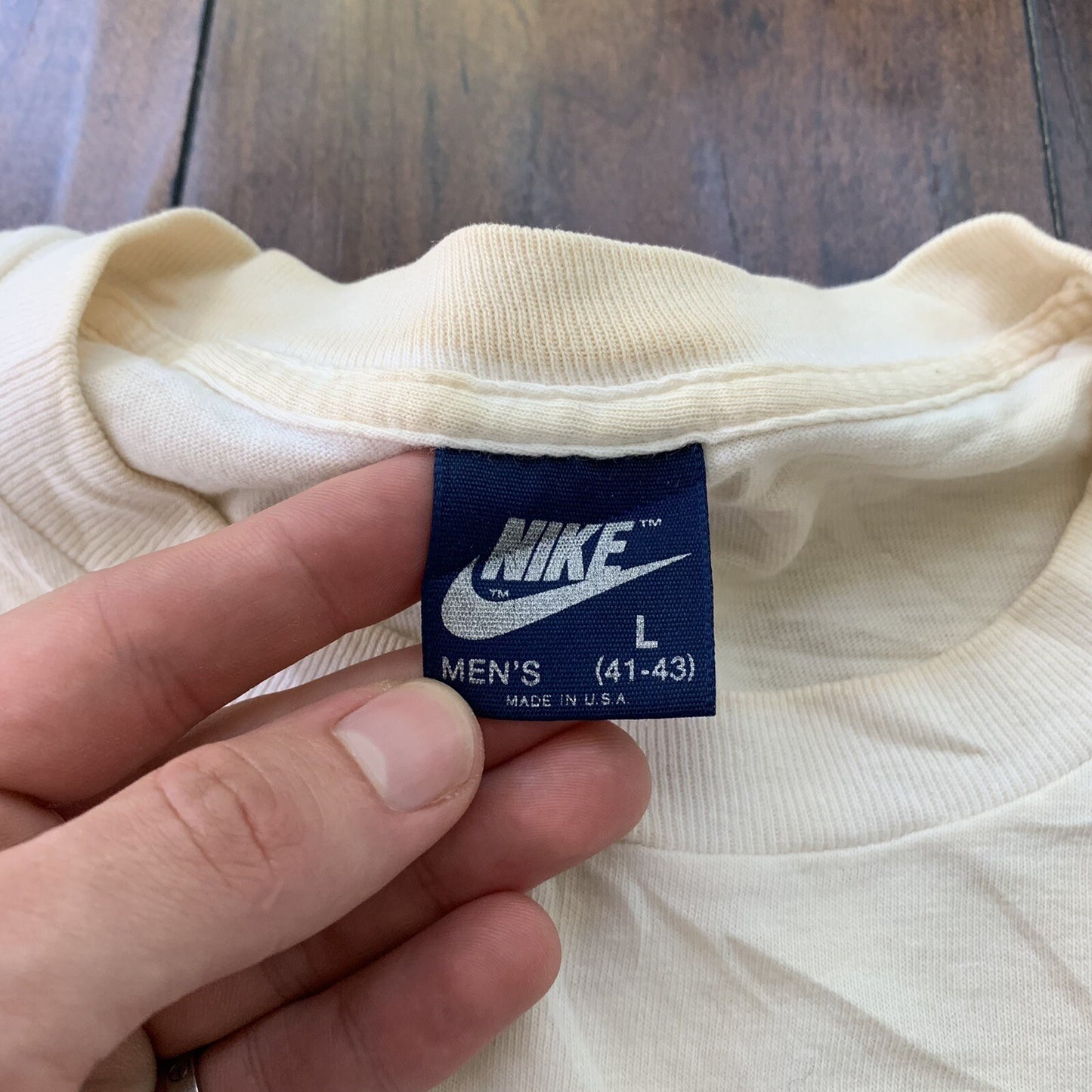 Vintage Nike T Shirt USA Rare Blue Long Sleeve 80s Volleyball 90s Sports Pink