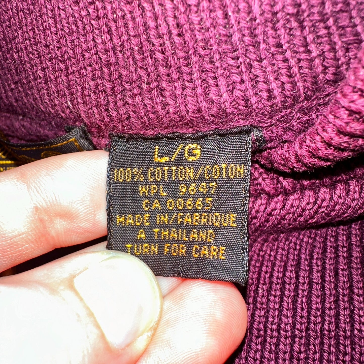 Eddie Bauer VTG 80s Sweater Mens Large Maroon Knit Henley Pullover Outdoor