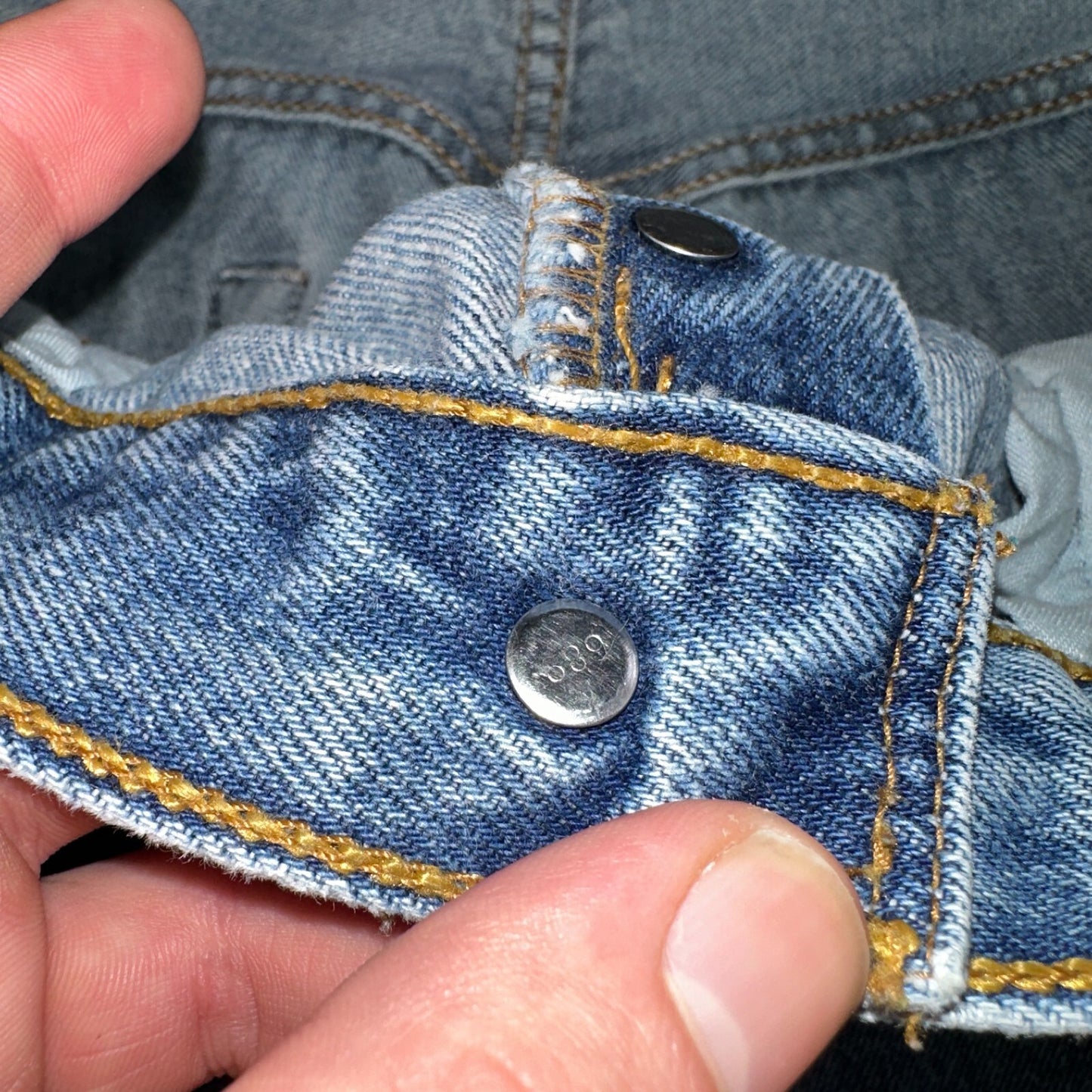 Levis 501 Vintage Y2K XX Straight Leg Jeans 90s Blue Light Wash 34x36 Act 32x34