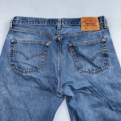 Levis 501 Vintage 90s USA XX Straight Leg Jeans Blue Light Wash 35x34 Act 33x30