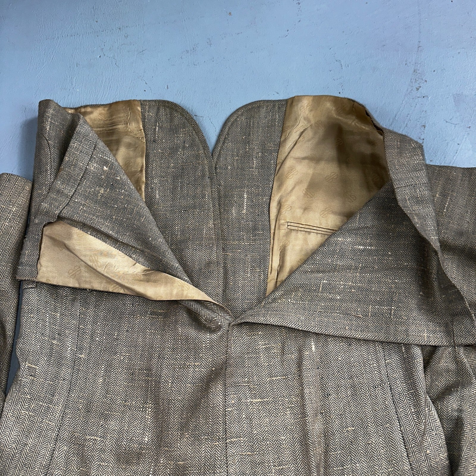 Vintage Blazer Bill Blass Mens 38 2 Button Wool Tweed Sport Suit Coat Gray 70s