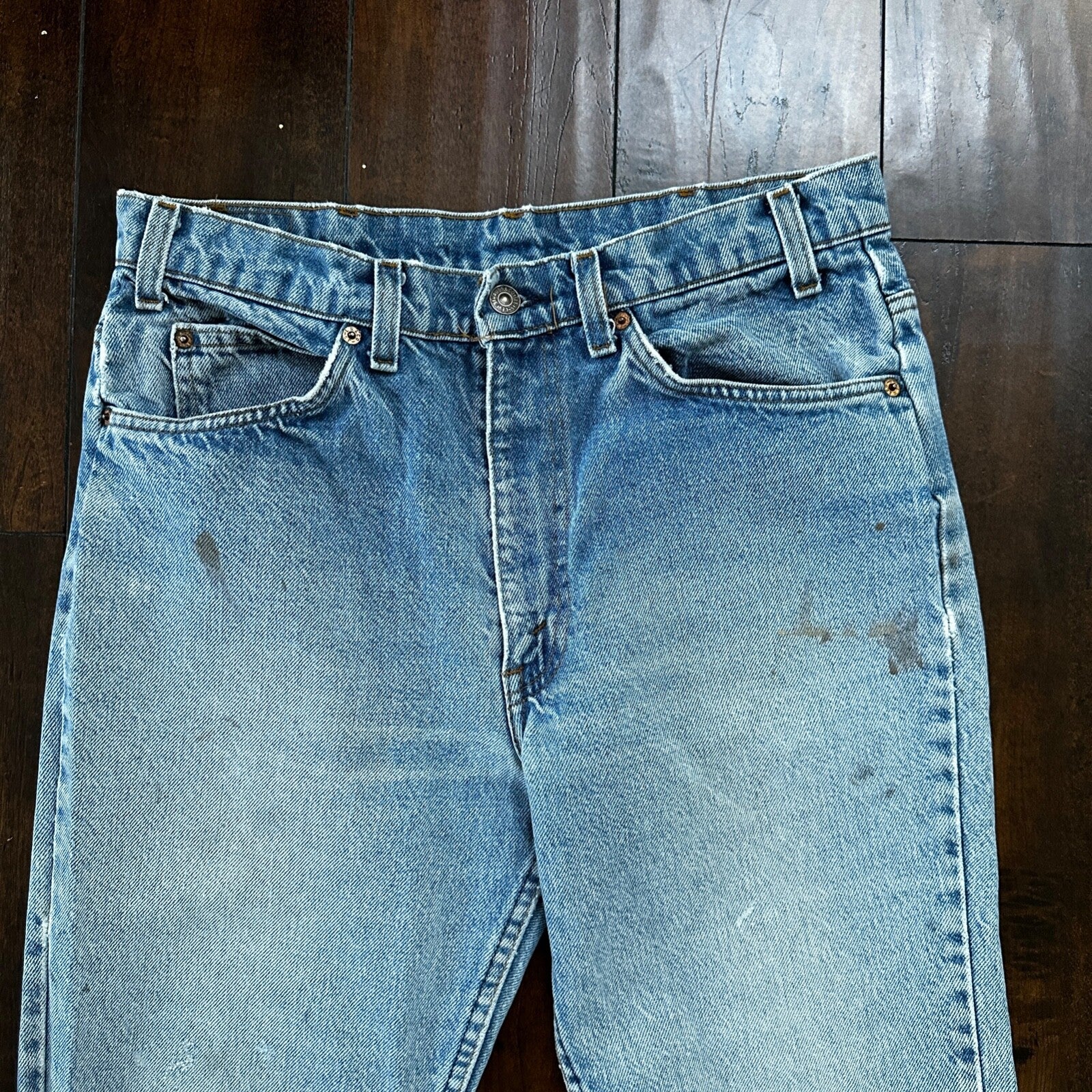 Levis 517 Vintage 80s USA Orange Tab Bootcut Flare Blue Jeans 34x31 Act 31x28