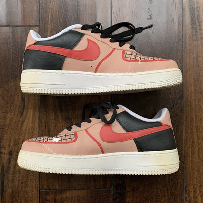 Nike Air Force 1 CUSTOM Low Triple All White 314192-117 Pink Size 7Y Women's 8.5