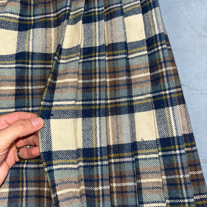 Vintage O'Neill of Dublin 100% Wool Tartan Skirt Size 14 Made in Ireland Pleated