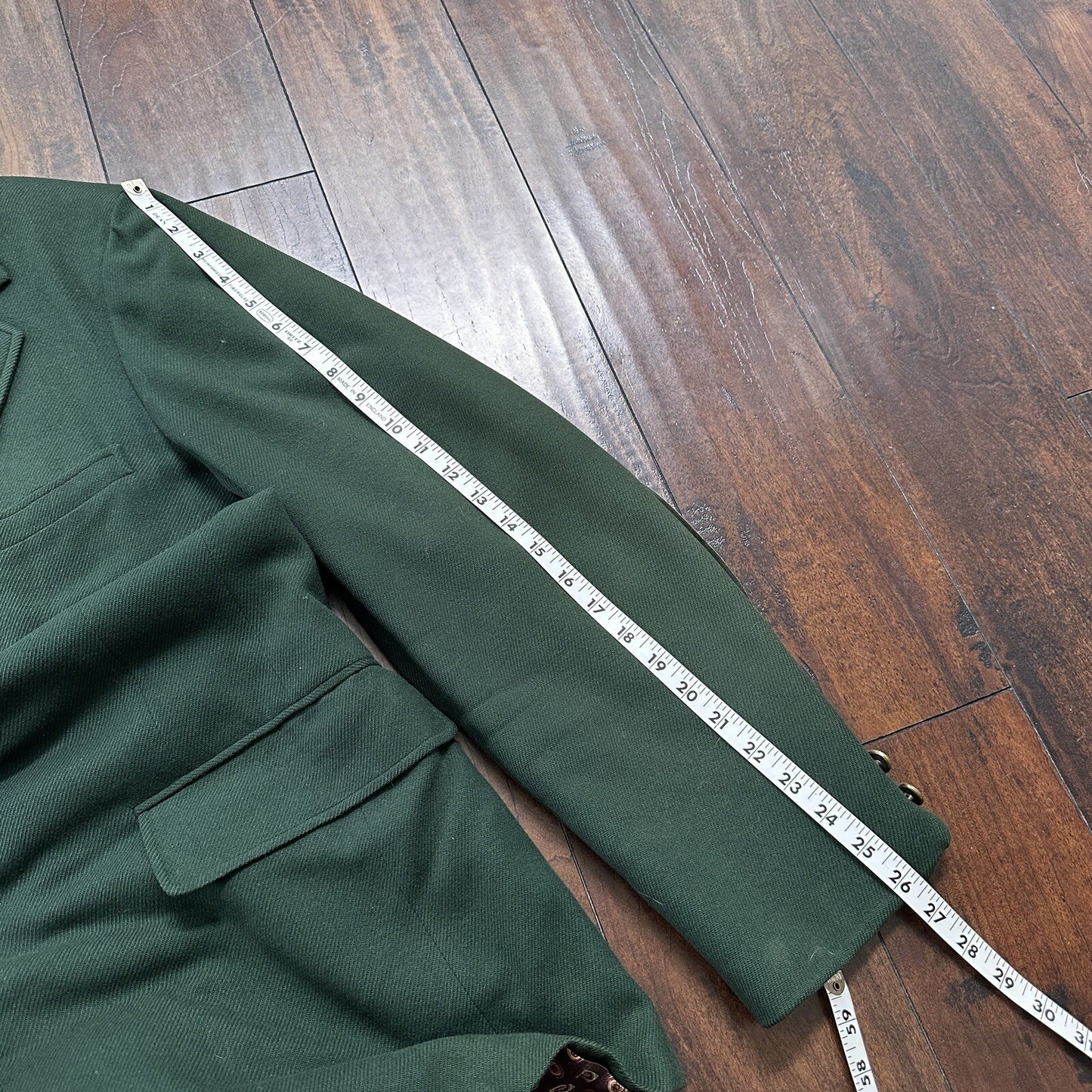 1960s 1970s Green Cashemere Sport Jacket VTG Mens Suit 44 34x32 Rockabilly Gray